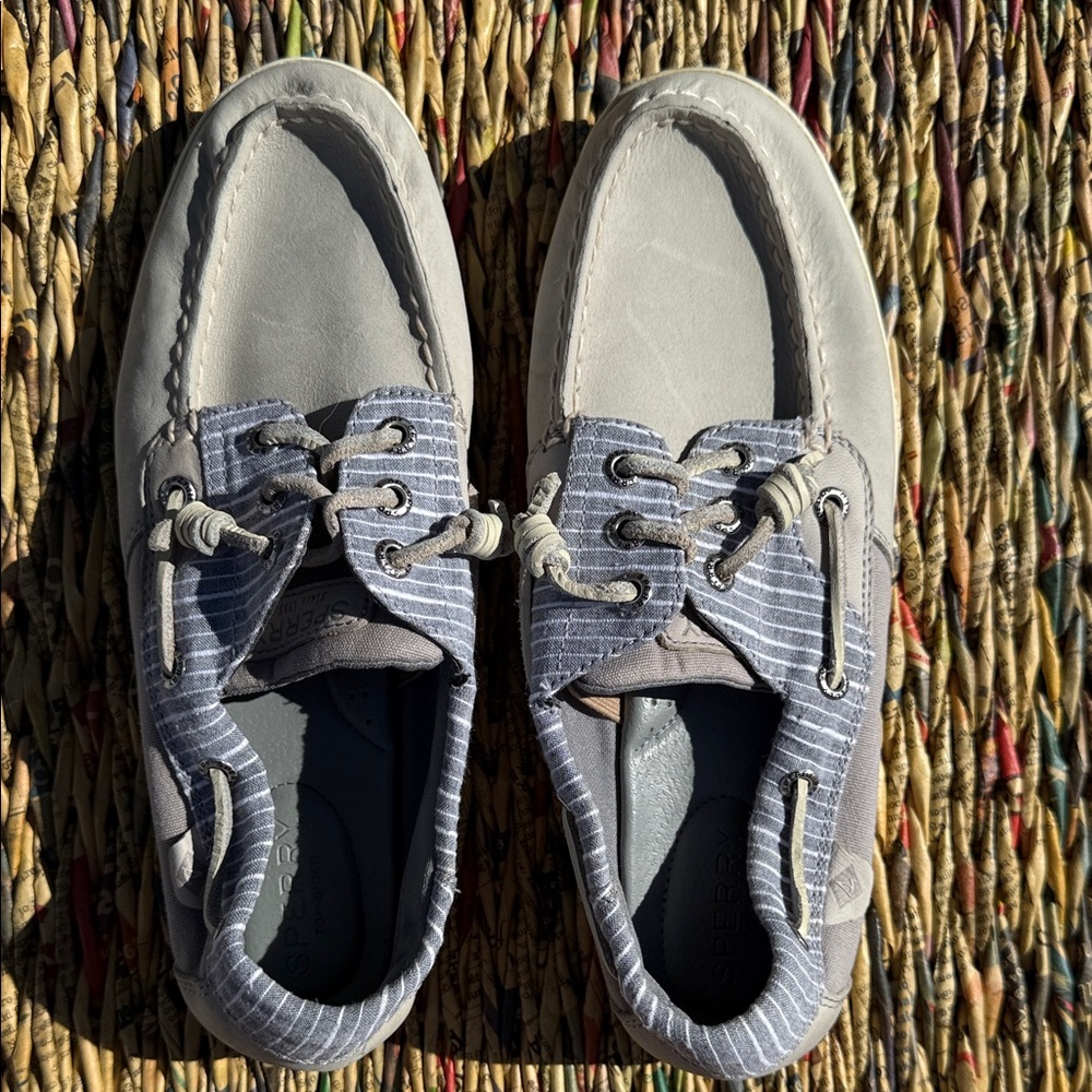 Sperry Gray and Blue Women's Loafers